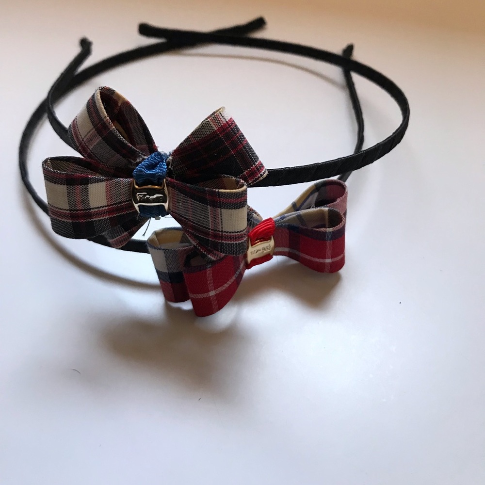 🎀 2 PLAID BOWS HEADBANDS 🎀
